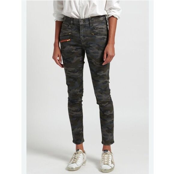 Etienne Marcel Zippered Camouflage Jeans $228 29 - Picture 1 of 9